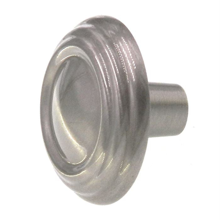 Amerock Sterling Traditions Satin Nickel 1 1/4" Ringed Cabinet Knob BP1307-G10