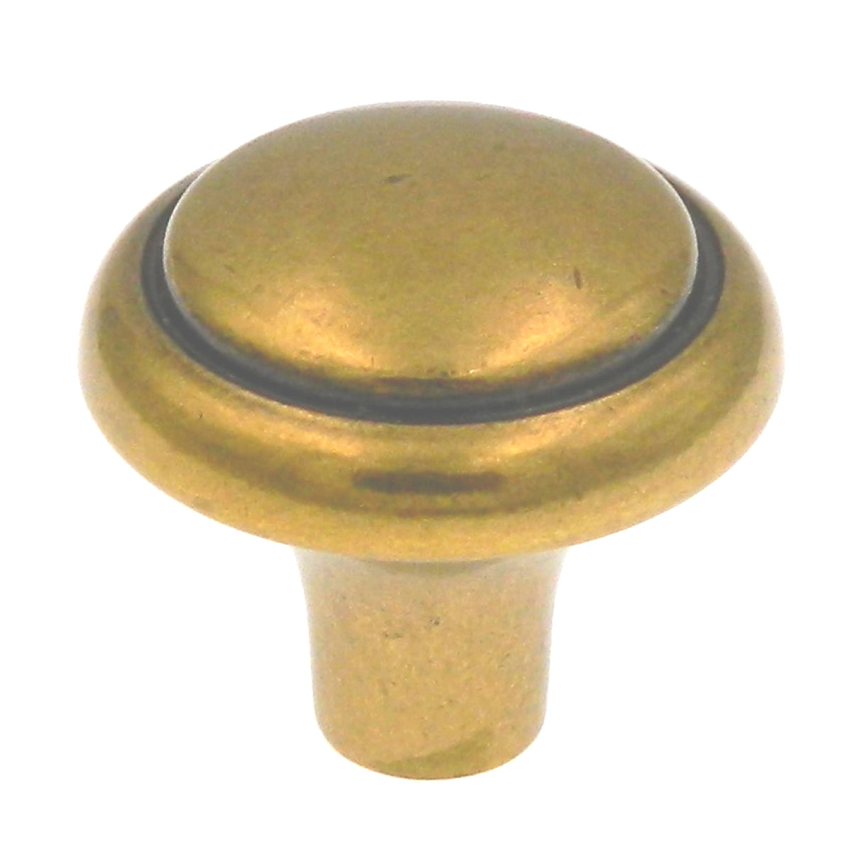 Amerock BP1308-O77 Burnished Brass 1 1/8" Brass & Sterling Traditions Knob