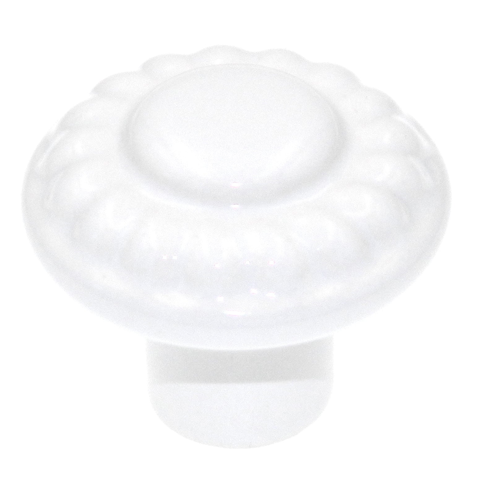 Amerock BP1321-W White Colour Washed Ceramic 1 3/8" Mushroom Cabinet Knobs