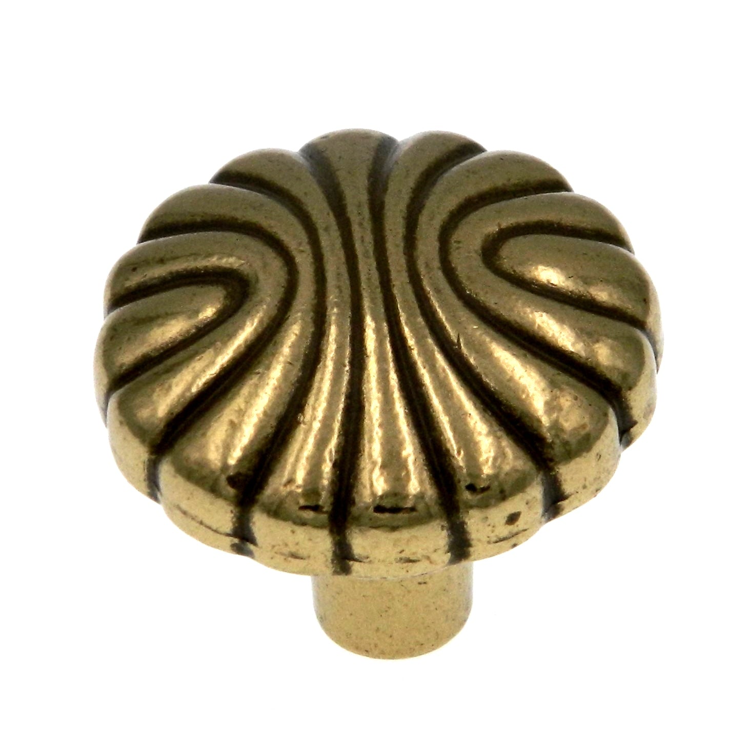 Amerock Natural Elegance Burnished Brass 1 7/32" Round Cabinet Knob BP1337-O77