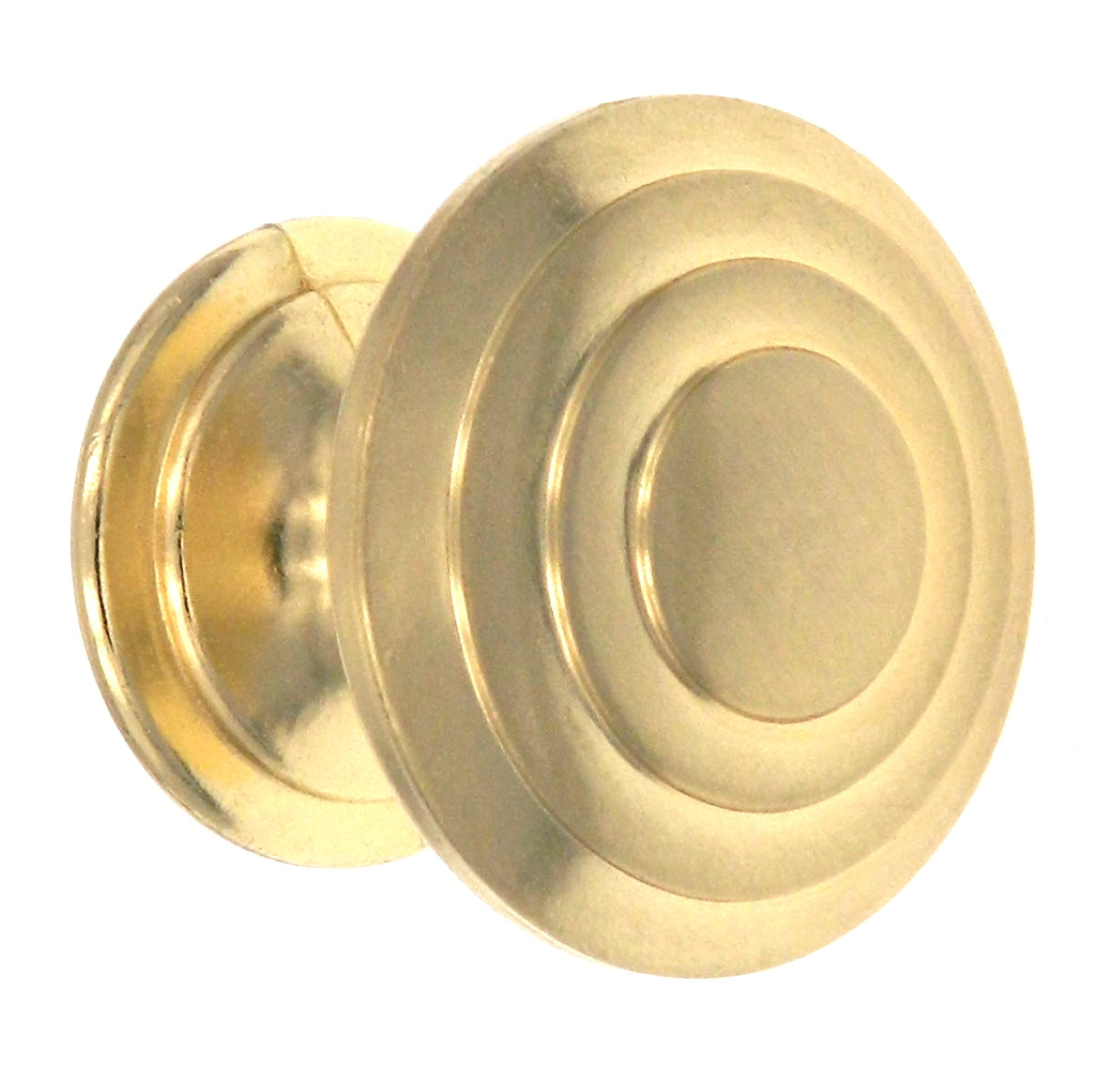 Amerock True Elegance Brushed Brass 1 1/4" Ringed Cabinet Pull Knob BP1354O74