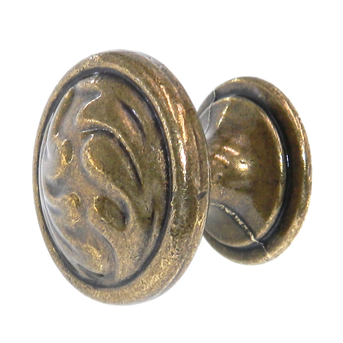 Amerock BP1355-O77 Burnished Brass 1 1/4" Oak Leaf Knob Pull Knob True Elegance