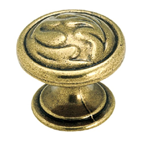 Amerock BP1355-O77 Burnished Brass 1 1/4" Oak Leaf Knob Pull Knob True Elegance