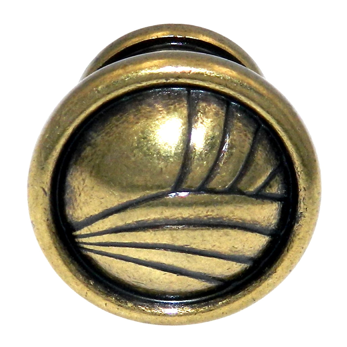 Amerock True Elegance Burnished Brass 1 1/2" Etched Cabinet Pull Knob BP1356O77