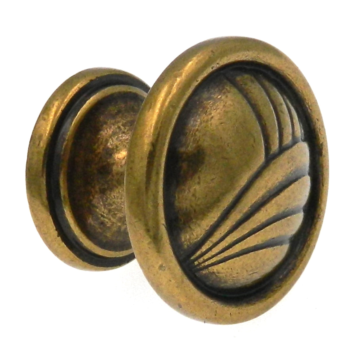 Amerock True Elegance Burnished Brass 1 1/2" Etched Cabinet Pull Knob BP1356O77