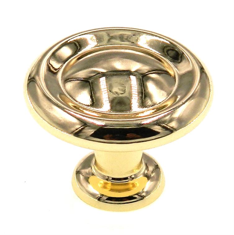 Amerock Reflections Polished Brass 1 1/4" Round Cabinet Knob BP1386-3