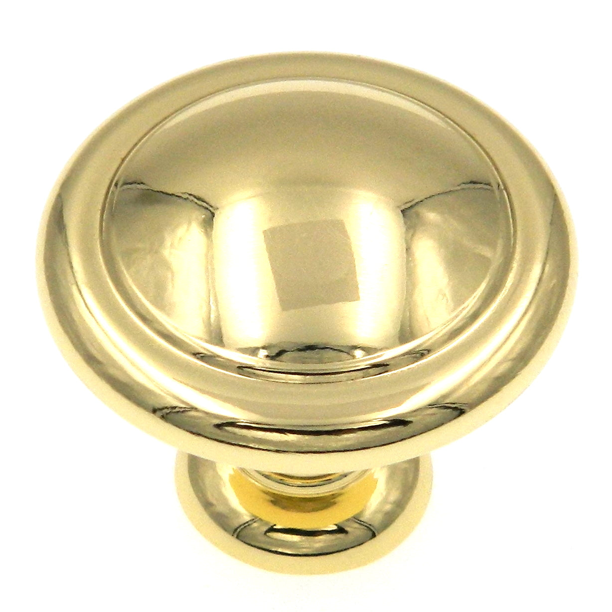 Amerock Reflections Polished Brass 1 1/4" Round Cabinet Pull Knob BP13873