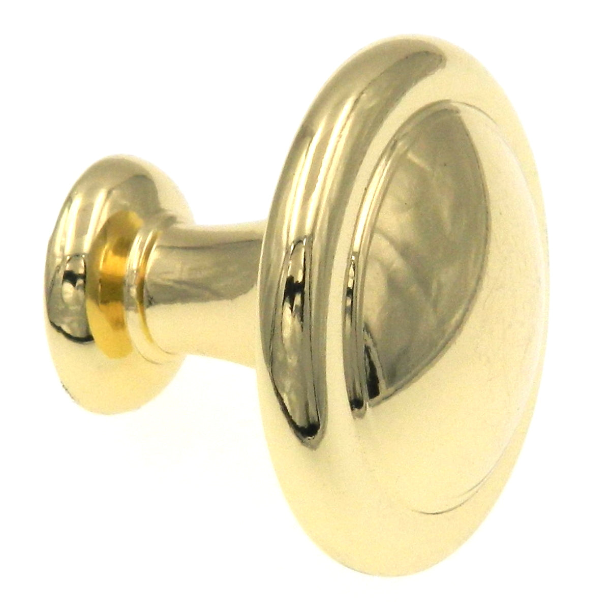 Amerock Reflections Polished Brass 1 1/4" Round Cabinet Pull Knob BP13873