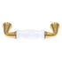 Amerock Allison Polished Brass White 3" Center to Center Cabinet Handle Pull BP142130A