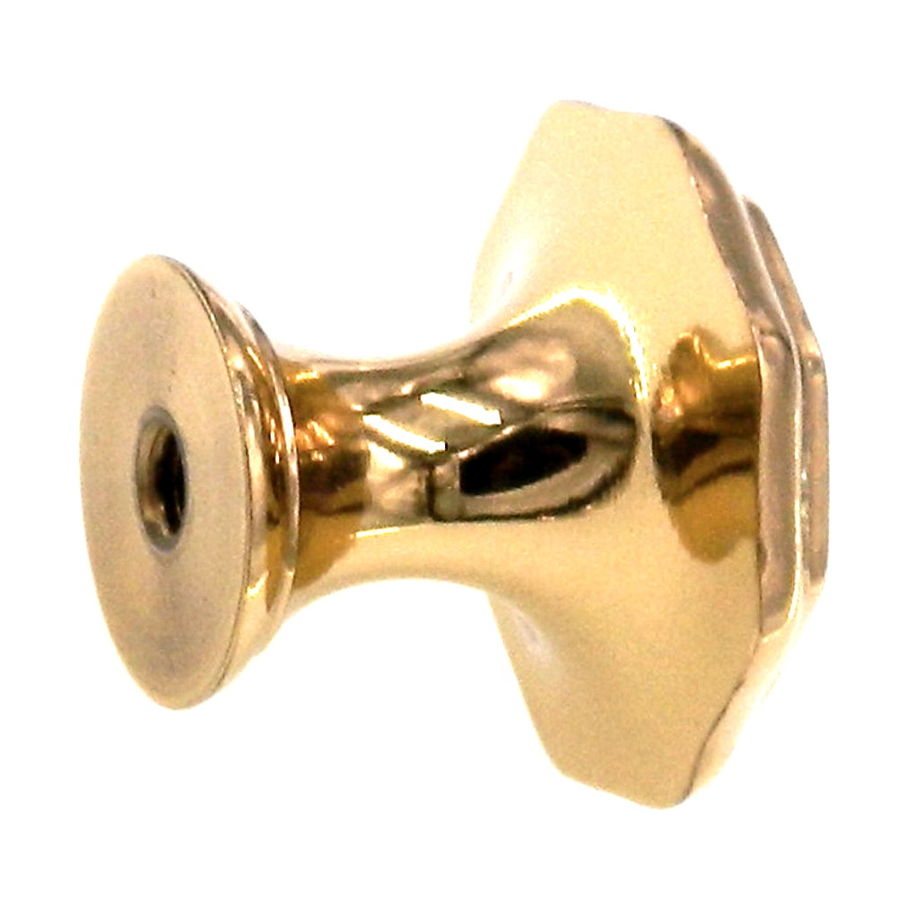 Amerock Advantage Bright Brass 1" Octagon Cabinet Knob Pull BP1446-3