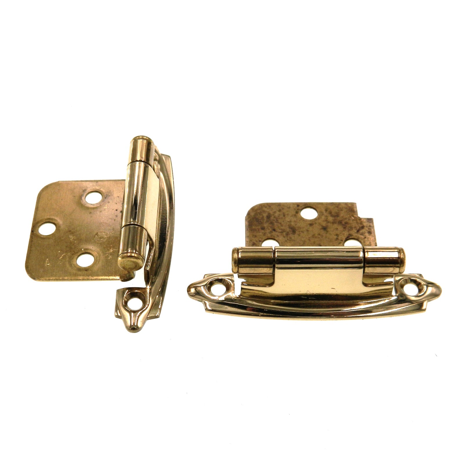 Pair Amerock Solid Brass Face Mount Variable Overlay Hinge Self-Closing BP1457-3