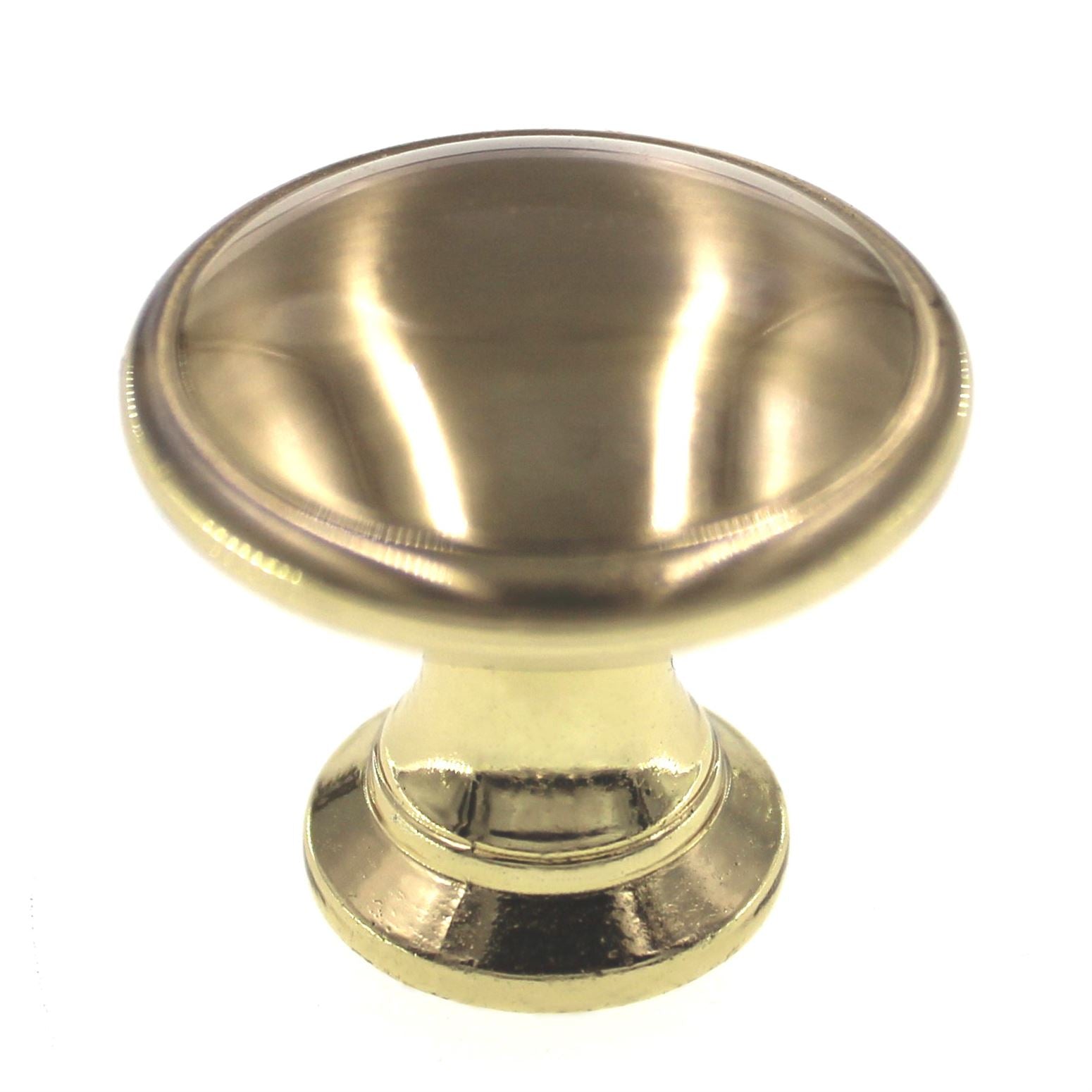 Amerock Hint of Heritage Brushed Brass 1 1/4" Round Cabinet Knob BP1466-O74