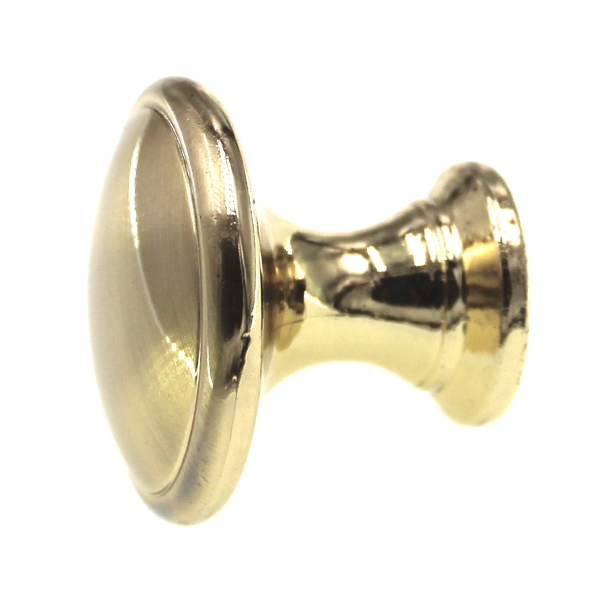 Amerock Hint of Heritage Brushed Brass 1 1/4" Round Cabinet Knob BP1466-O74