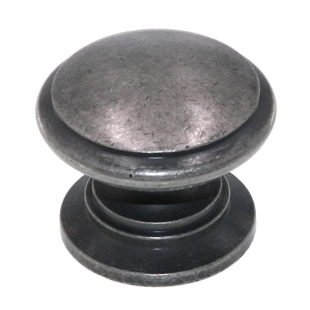 Amerock Hint of Heritage 1 1/4" Weathered Nickel Cabinet Knob Pull BP1466-WN