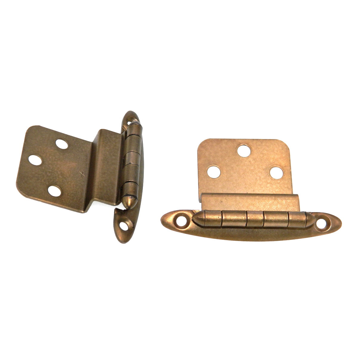 Pair Amerock Merit Dull Bronze 3/8" Inset Hinges Non Self-Closing BP1526-10