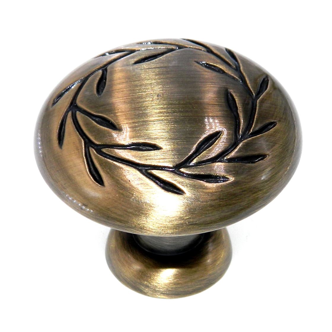 Amerock Inspirations Elegant Brass 1 3/4" Leaf Cabinet Knob BP1581-2-EB