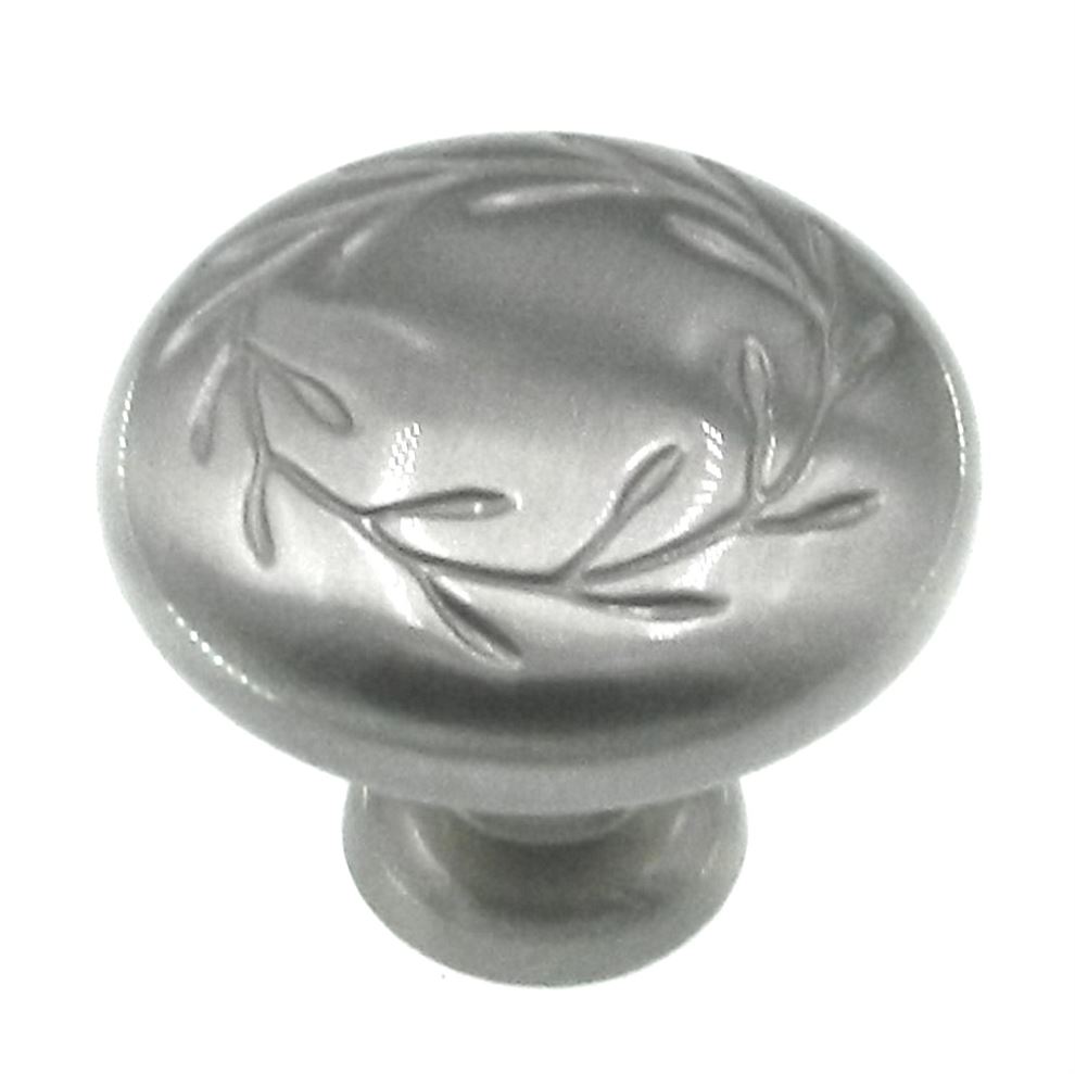 Amerock Nature's Splendor Satin Nickel 1 3/8" Leaf Cabinet Knob BP1581G10