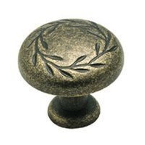 Amerock Inspirations BP1581-R2 Weathered Brass 1 1/4" Leaf Cabinet Knob Pull