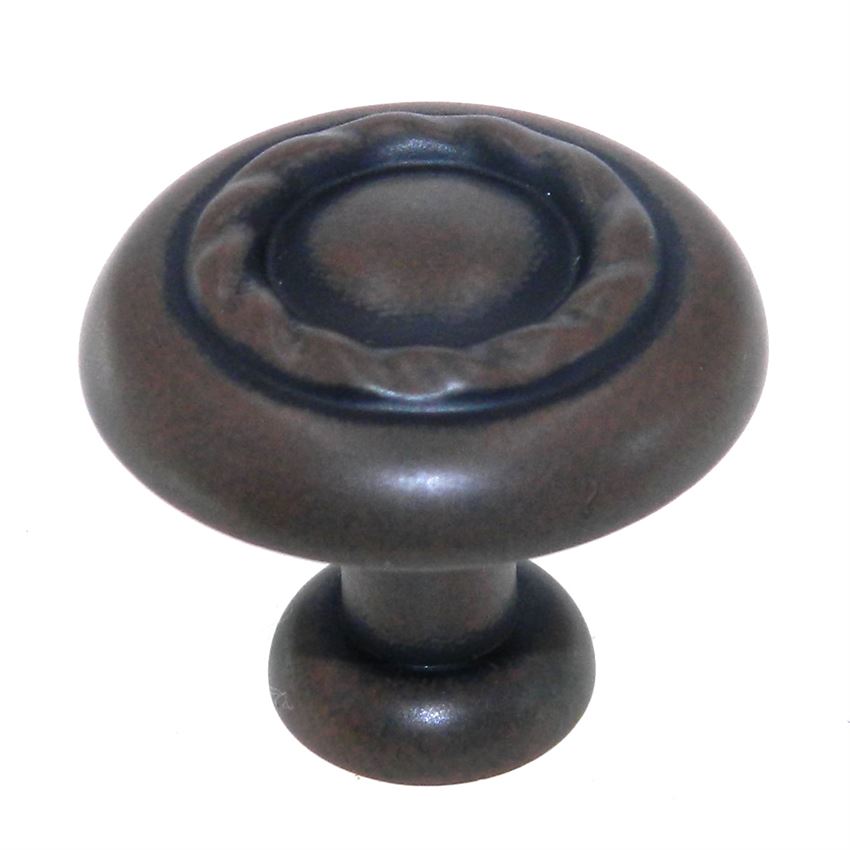 Amerock Inspirations Antique Rust 1 1/4" Rope Design Cabinet Knob BP1585ART