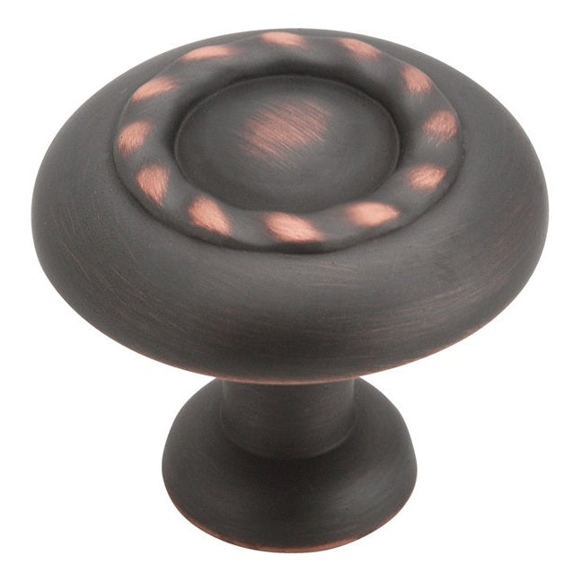 BP1585-ORB Tiradores de perilla de gabinete de cuerda de bronce aceitado de 1 1/4" Amerock Inspirations