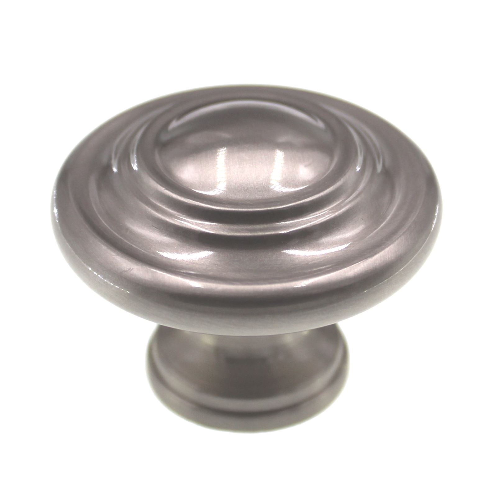 Amerock Inspirations Satin Nickel 1 3/4" Ridged Cabinet Knob BP15862G10