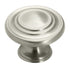 Amerock Inspirations BP1586-G10 Satin Nickel 1 3/8" Ringed Cabinet Knob Pull