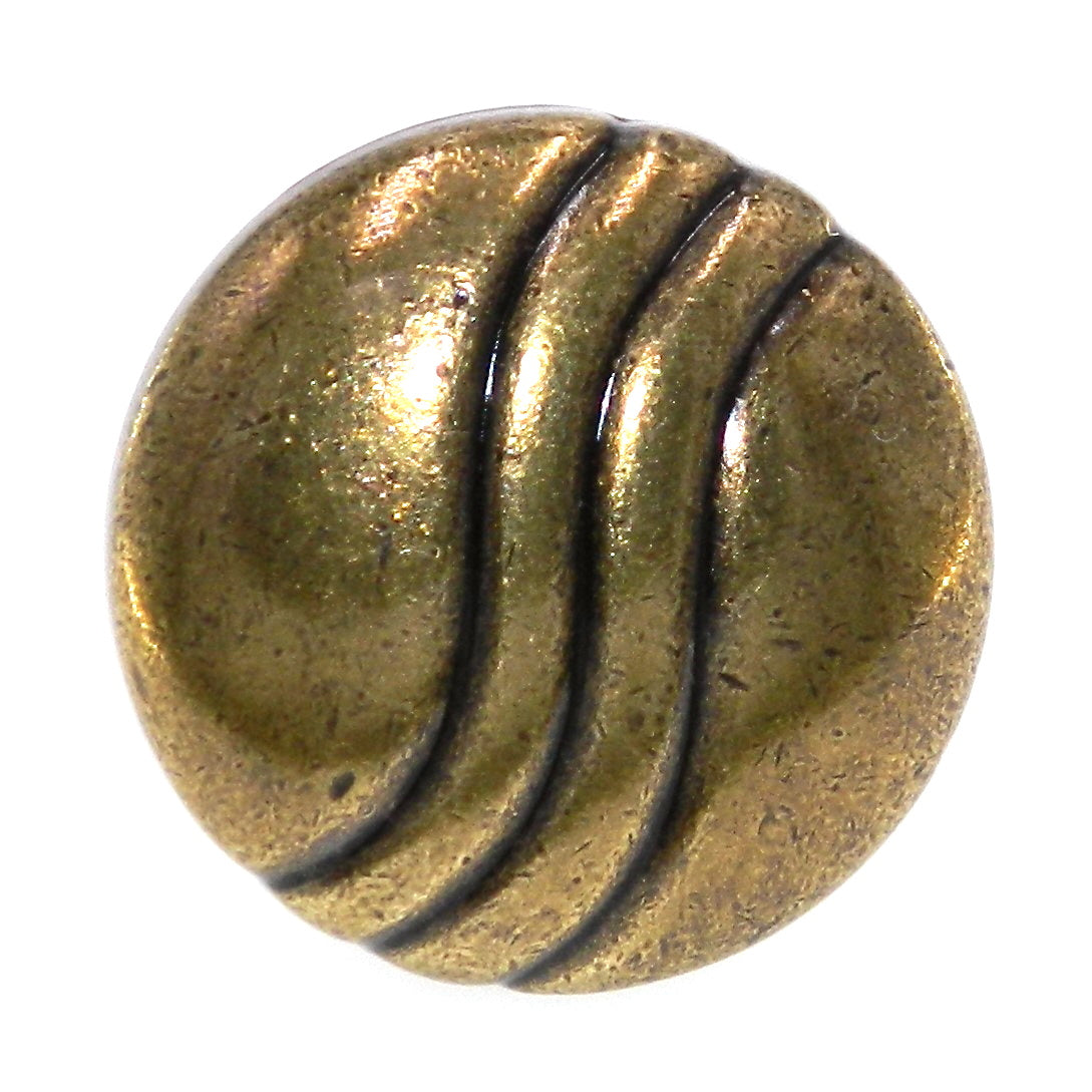 Amerock Design Details 1 1/4" Regency Brass Wavy Lines Cabinet Knob BP1827-R1