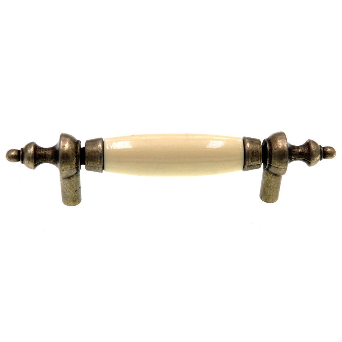 Amerock Light Brass Almond Ceramic Center 3" Ctr. Cabinet Bar Pull BP1926-LBA