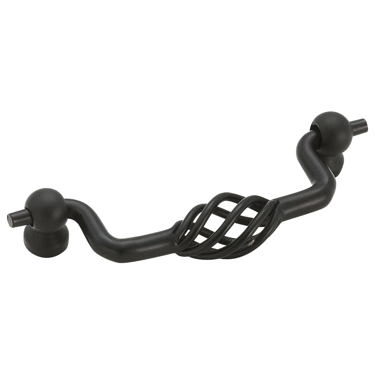 Amerock Village Classics Flat Black 3 3/4 inch (96mm) CTC Drawer Bail Pull BP19323FB