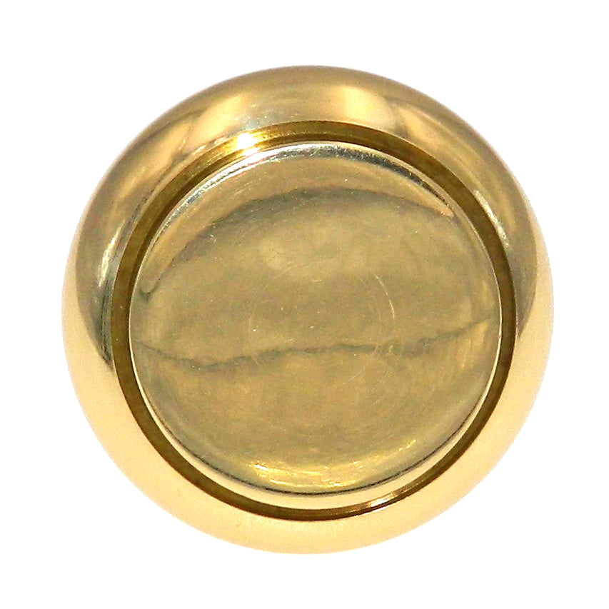 Amerock Metal Finishes 1 1/4" Polished Brass Solid Brass Flat-Top Cabinet Knob Pull BP1956-B