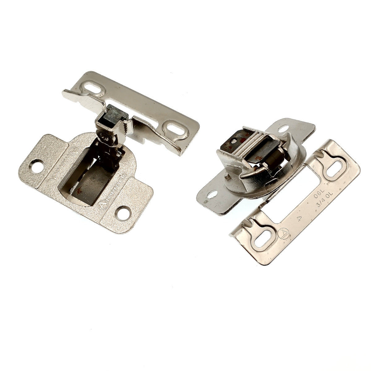 Amerock Nickel 105 deg. Partial Wrap 3/4" Overlay Concealed Hinge BP2022L-3-14