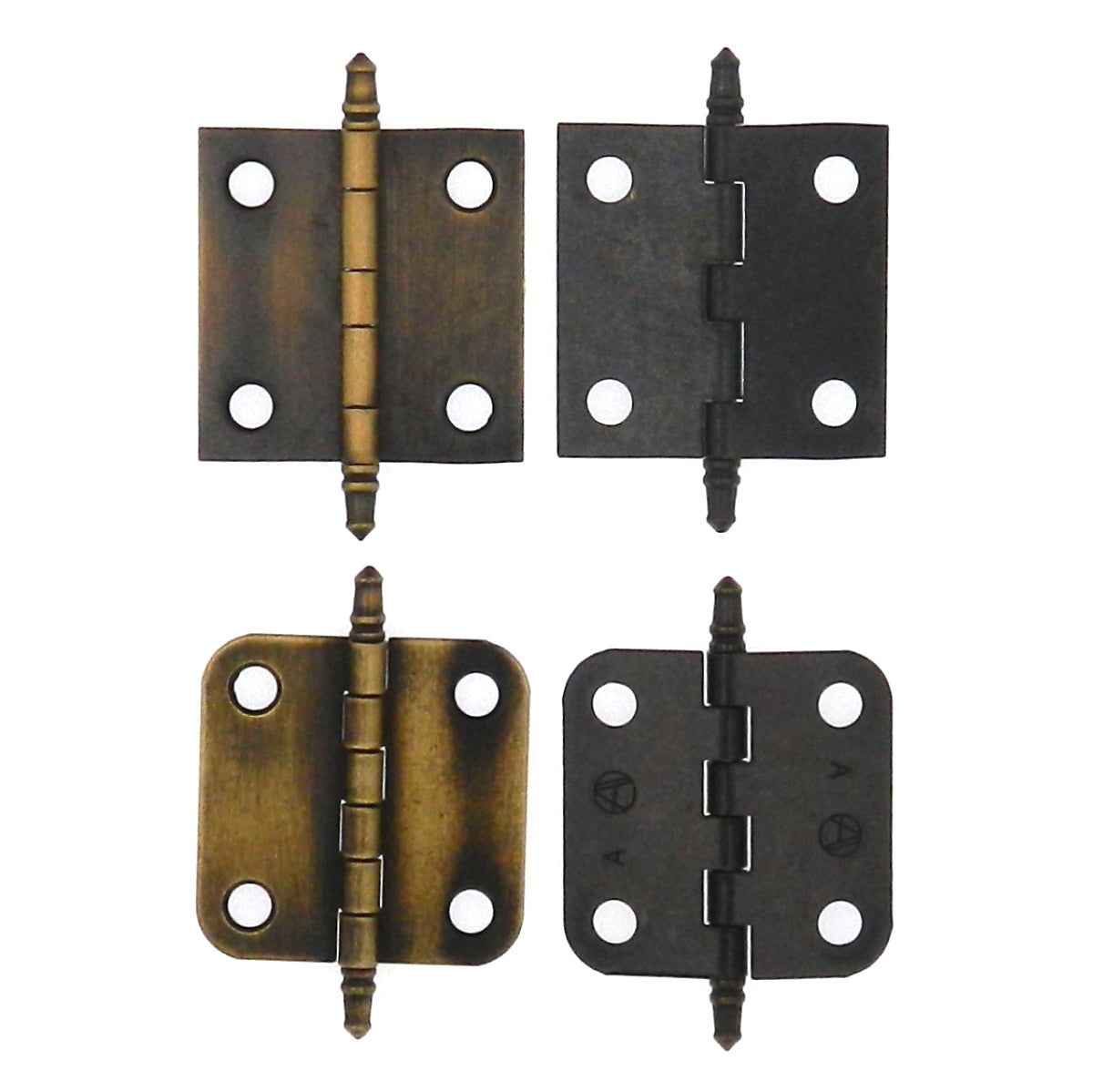 Pair of Amerock Antique Brass 1 1/2" Full Inset Butt Hinges BP2335-AE