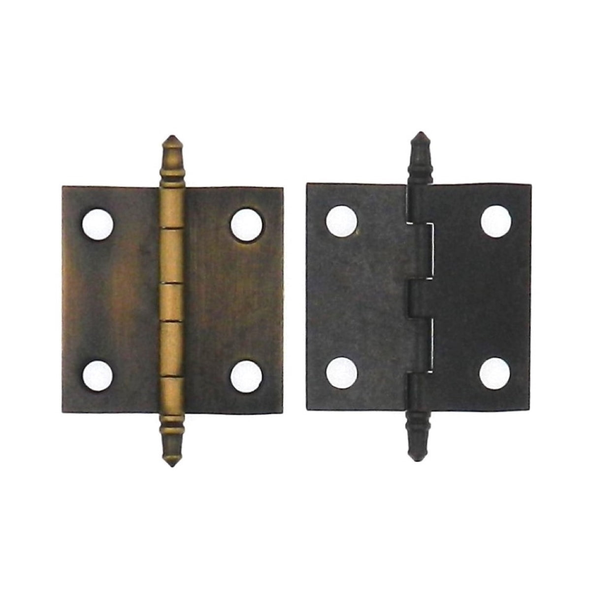 Pair of Amerock Antique Brass 1 1/2" Full Inset Butt Hinges BP2335-AE