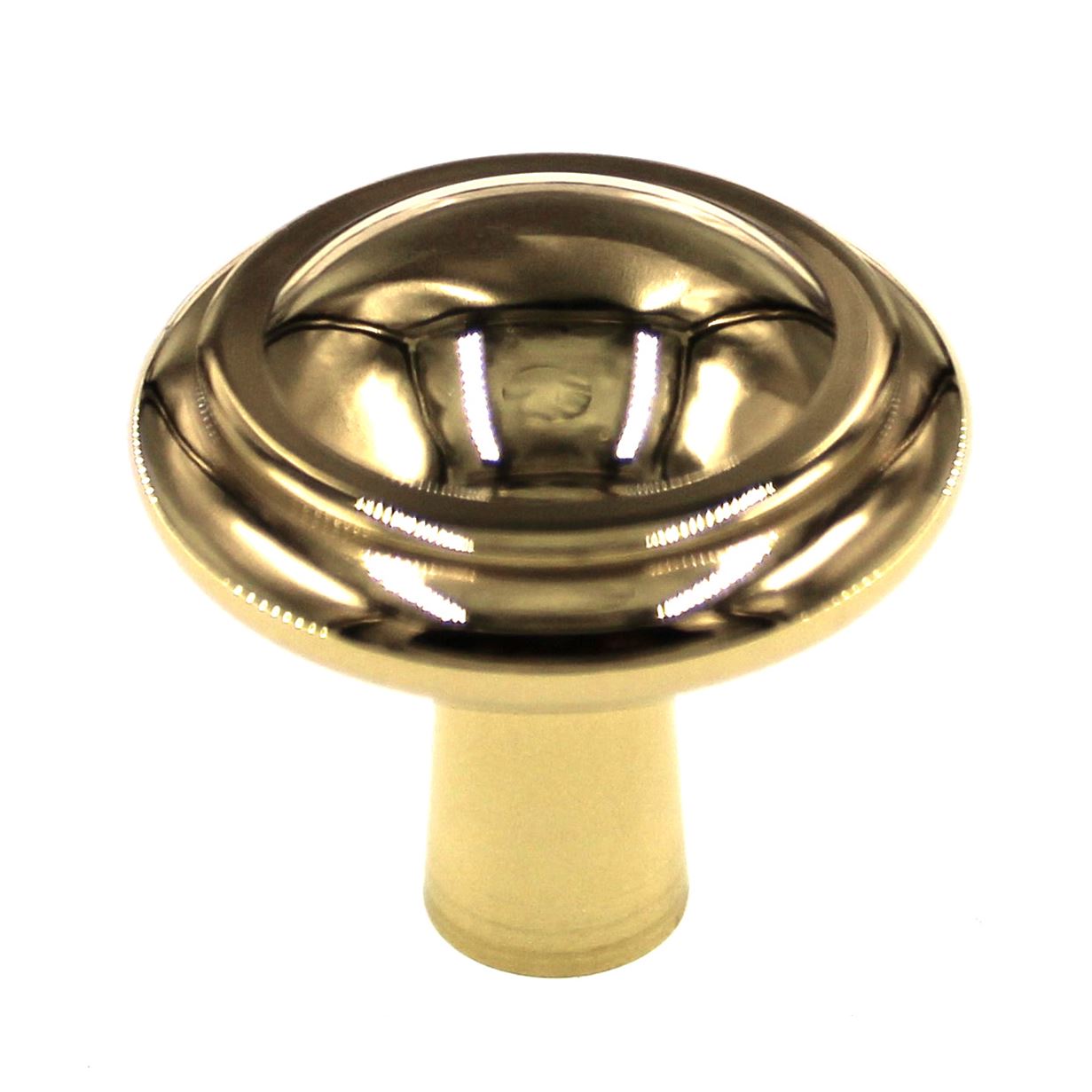 Amerock Heritage Brass Solid Brass 1 1/4" Round Cabinet Knob BP2371-B