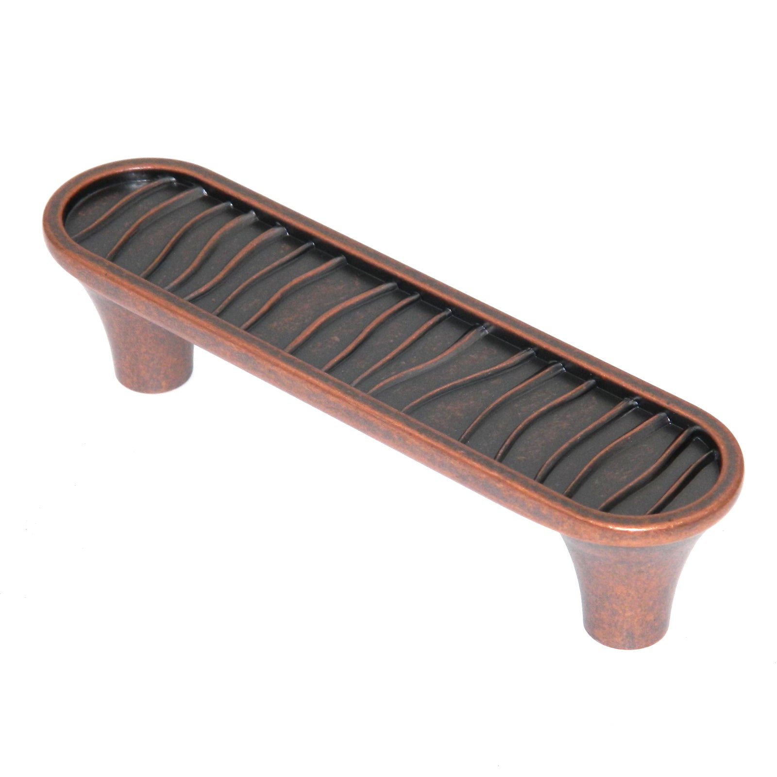 Amerock Playful Nature Weathered Copper Flat Oblong 3" Arch Cabinet Handle Pull BP26110-WC