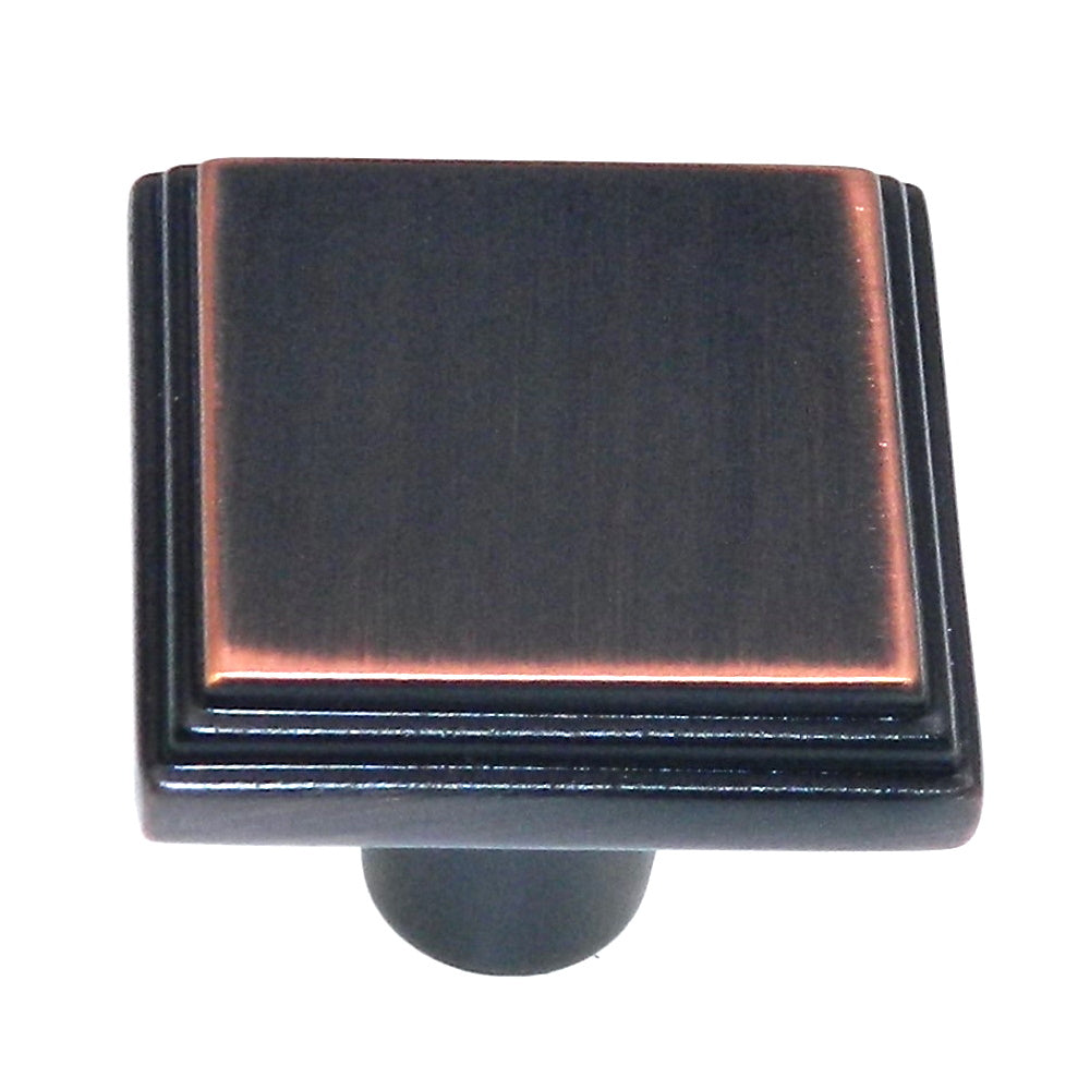 Amerock Manor Oil Rubbed Bronze 1" Square Cabinet Knob BP26117-ORB