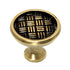 Amerock Patterns Elegant Brass 1 3/8" Hatch Cabinet Knob BP26123-EB