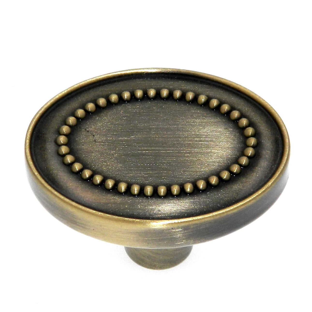 10 Pack Amerock Opulence 1 3/8" Elegant Brass Oval Cabinet Knobs BP26133-EB