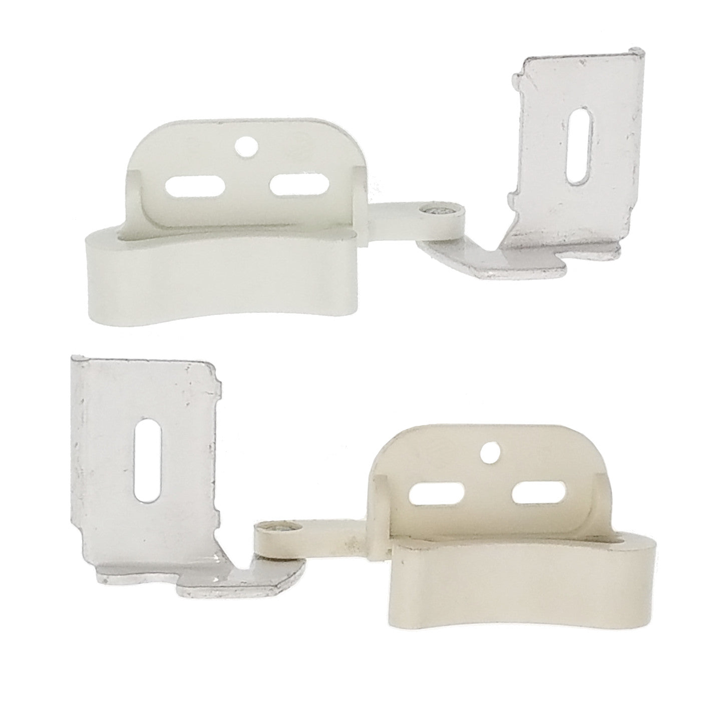 Pair of Amerock Marathon Full Wrap White 1/2" Overlay Knife Hinges, CM2665-W