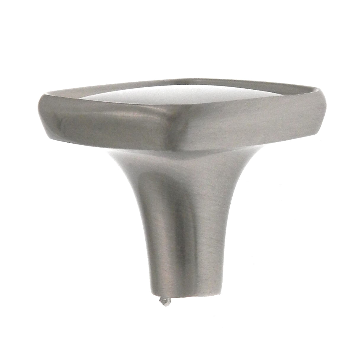 Amerock Porter 1 1/8" Satin Nickel Square Ridged Cabinet Knob BP27006-G10