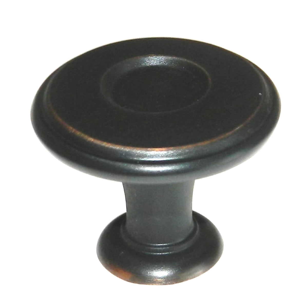 10 Pack Amerock Porter 1 1/4" Oil-Rubbed Bronze Round Disc Cabinet Knob BP27026-ORB