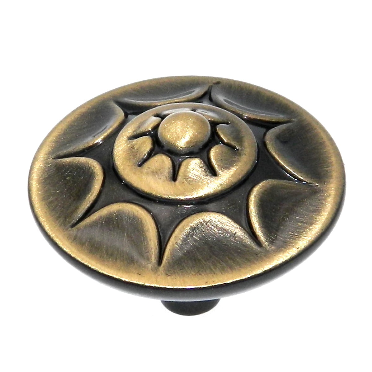 Amerock Allison Antique Brass 1 1/4" Round Cabinet Pull Knob BP29118AB