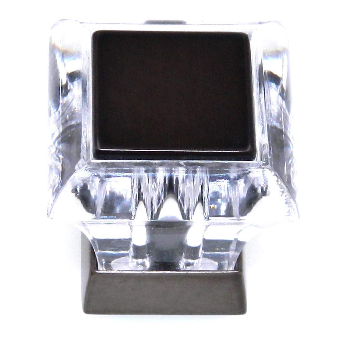 Amerock Abernathy Clear and Caramel Bronze 1-1/16 Inch Square Knob BP29460CCBZ