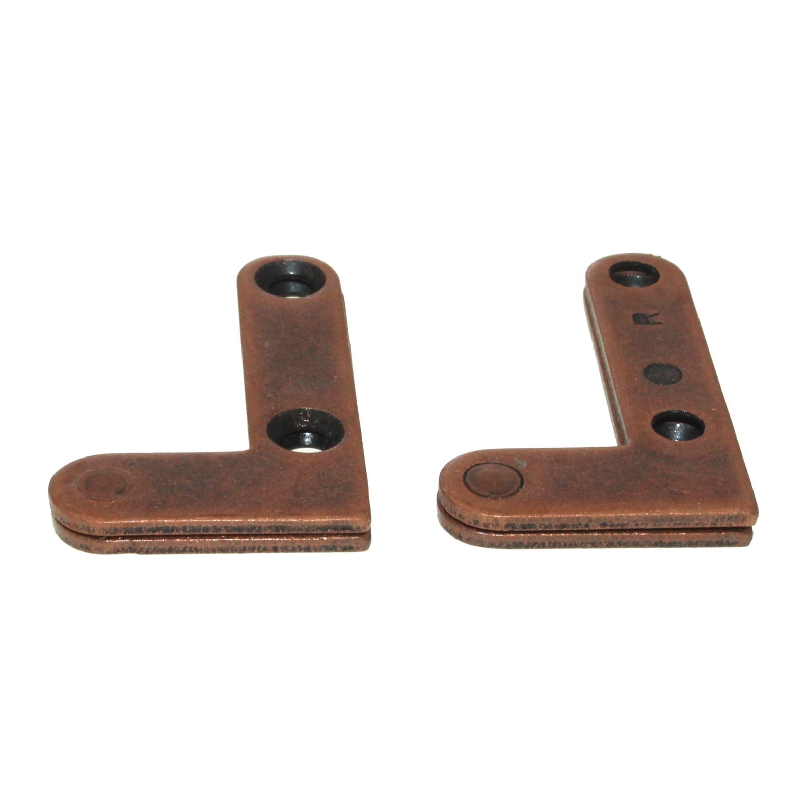 Pair Amerock Machine Copper Cabinet Pin Knife-Pivot Hinges 3/4" Door BP30234-MC