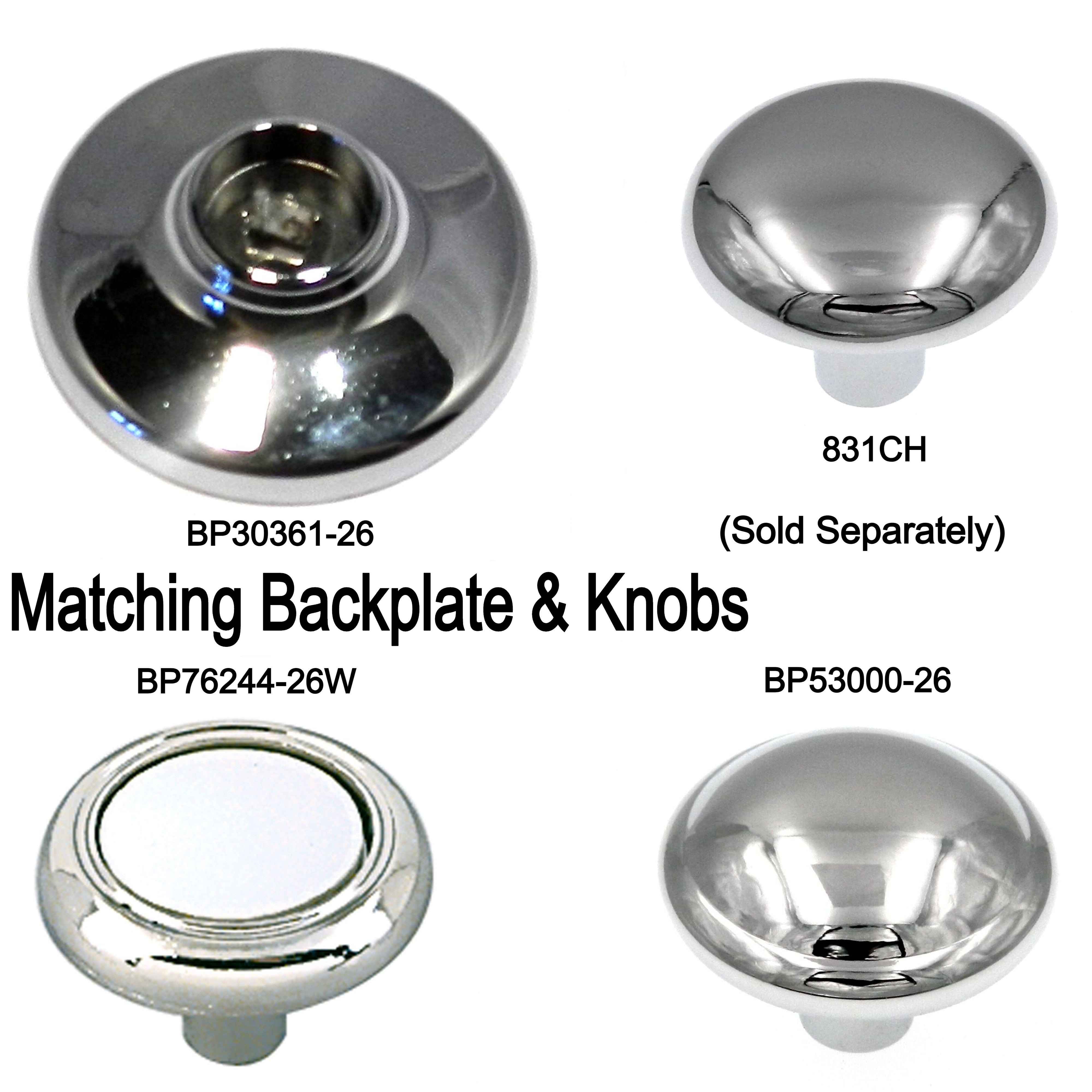 Amerock Allison Polished Chrome 1 1/4" Round Cabinet Pull Knob BP5300026