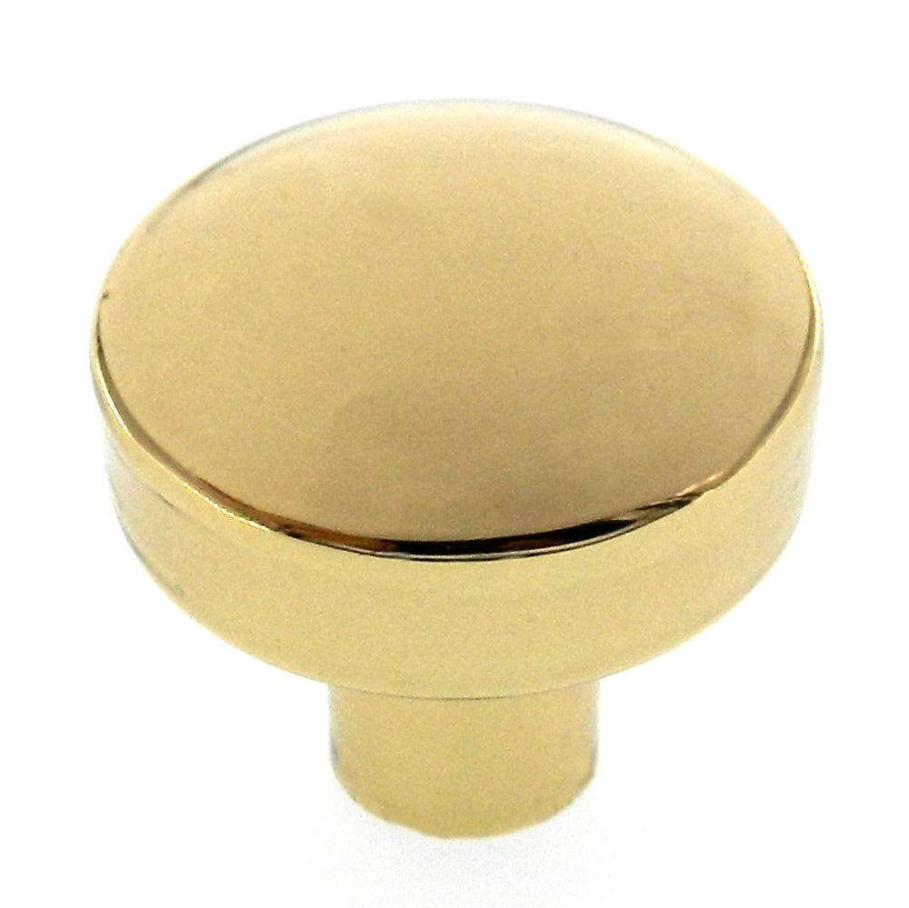 Amerock Traditional Classics Polished Brass 1" Round Cabinet Knob BP30645-3