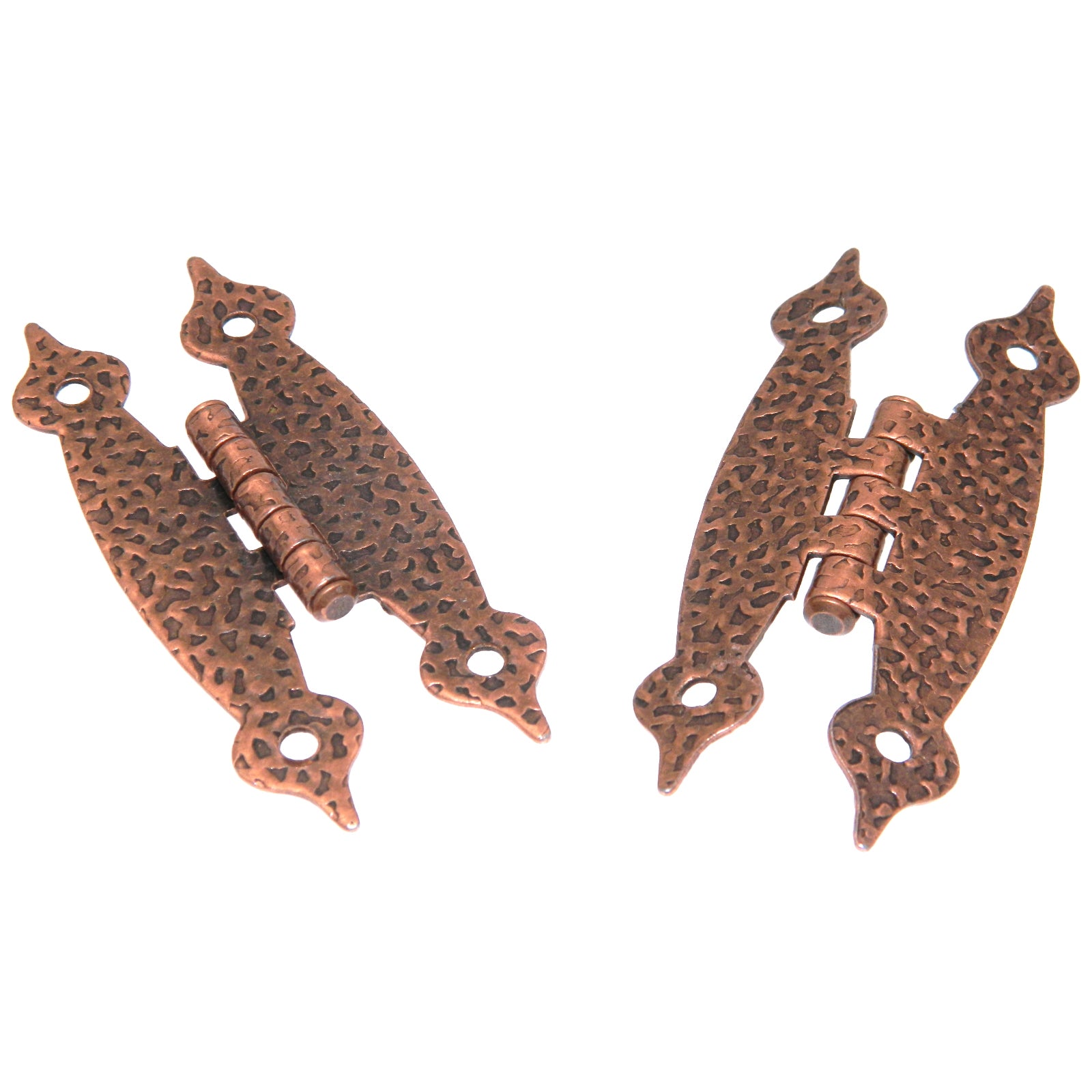 Amerock Antique Copper Cabinet "H" Hinges Flush Surface Mount BP3404AC, Set of 2