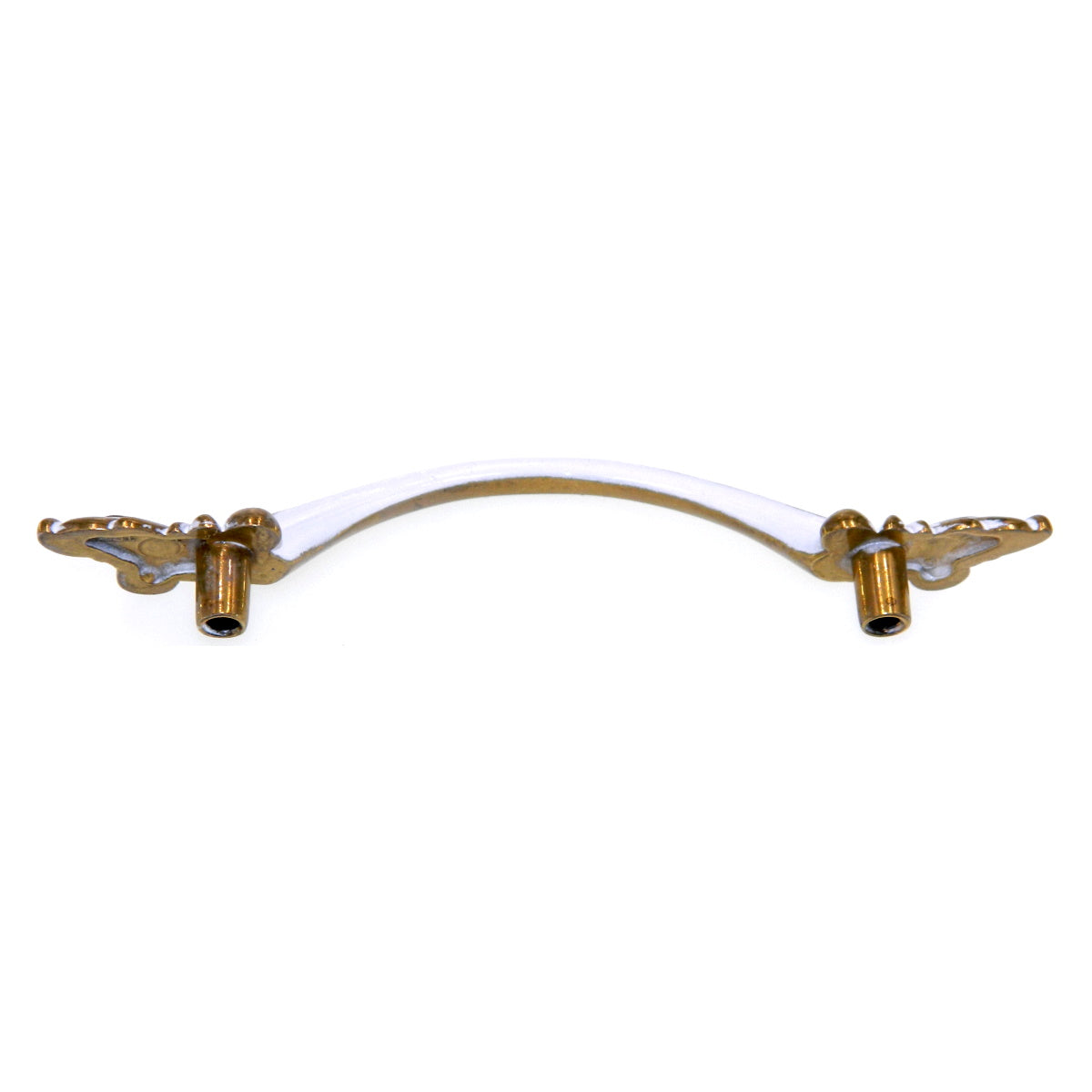 Amerock Provincial Polished Brass White 3"cc Leaf Drawer Pull BP3407-BW