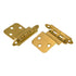 Pair BP3417-3 Polished Brass Non-Self-Closing 3/8" Inset Cabinet Hinges Amerock