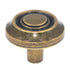 Amerock Allison Burnished Brass Ridged 1 1/2" Round Cabinet Knob BP3423-BB